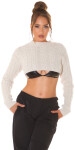 Sexy langarm crop sweater Einheitsgroesse