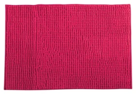 MSV Kúpeľňová predložka CHENILLE ružová / mikrovlákno / protišmyková / 40 x 60 cm