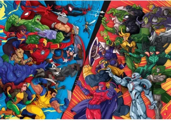 Clementoni 25059 Puzzle Avengers vs. záporáci SUPER 104 dielikov