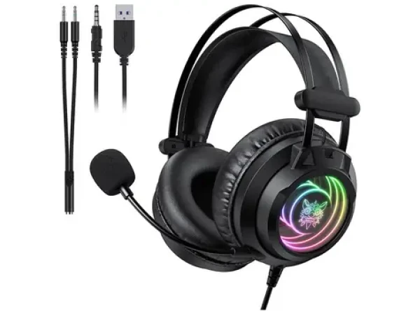 ONIKUMA X80 čierna / Herné slúchadlá / USB / jack 3.5 mm / RGB / mikrofón (X80)