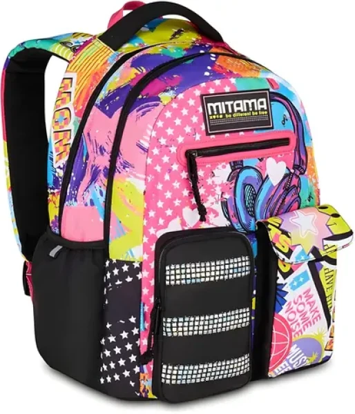Mitama New PLUS Music Sticker / Školský batoh / 30 l / dvojkomorový / ergonomický chrbát (64739)