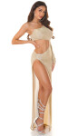 Soo Sexy! Koucla Galadress with XL Legslit BRONZE Einheitsgroesse