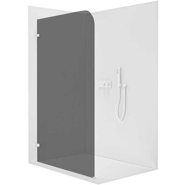CERANO - Sprchová zástena Walk-in Orbis Ľ/P - 8 mm - biela matná, grafitové sklo - 90x200 CER-978758