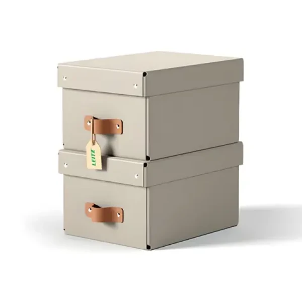 Leitz Puro S pieskovo béžová / Úložný box / kartón / 7 l / 2 ks (61470012)