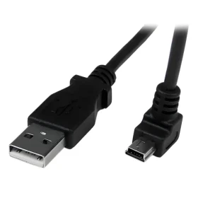 StarTech USB-A - Mini USB-B čierna / Lomený kábel / 2 m (USBAMB2MD)