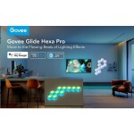 Govee Glide Hexa Pro 10 ks biela / dekoratívne LED osvetlenie / BT / Wi-Fi / RGBIC (H6066302)