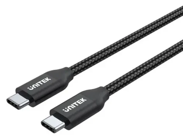 Unitek Kábel USB-C - USB-C čierna / Kábel / USB-C (M) - USB-C (M) / 2 m / PD 100W (C14059BK)