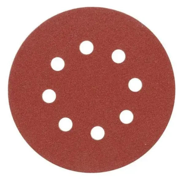 Vorel Brúsny papier 125 mm P120 s otvormi suchý zips / Brúsny papier / zrnitosť P120 / 5 ks