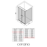 CERANO - Sprchovací kút Antelo L - Ľ/P - 6 mm - chróm, transparentné sklo - 84x100 - otočný CER-666841
