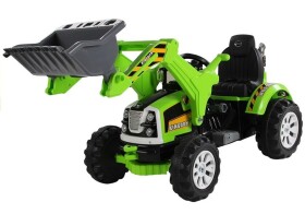 Mamido Elektrický traktor - s radlicou zelený