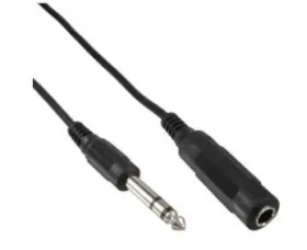 MicroConnect predlžovací kábel Jack 6.3mm (M) - Jack 6.3mm (F) 5m čierna (AUDNU5)