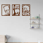 Veselá Stena Samolepka Bart Homer Lisa Simpsonovci Farba: oranžová, Veľkosť: 80 x 32 cm