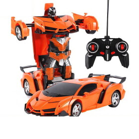 Mamido Auto Robot Transformers 2v1 na diaľkové ovládanie RC oranžová červená