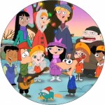 Jedlý papir Phineas a Ferb Vianoce 19,5 cm - Pictu Hap - Pictu Hap