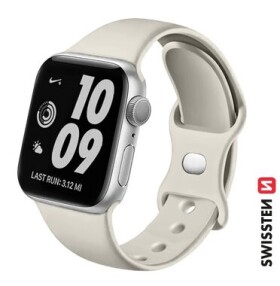 Swissten Silikónový remienok pre Apple Watch 42/44/45/49mm kamenne šedá (46000117)