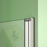 H K - Vaňová zástena S22 100x140cm - dvojdielna sklopná, číre sklo SE-S22-100