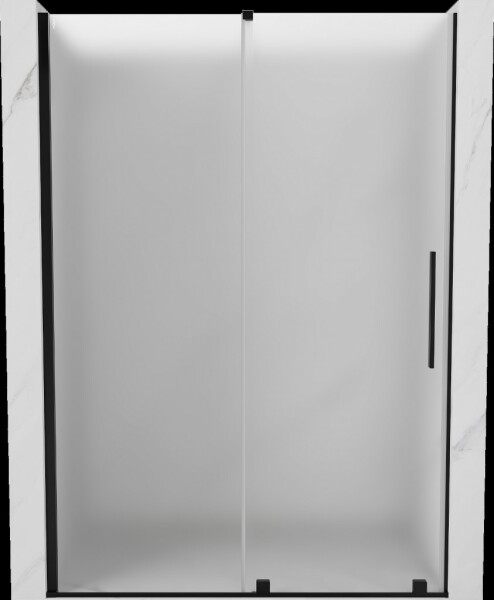 MEXEN/S - Velár posuvné sprchové dvere 130, dekor, čierna 871-130-000-31-70