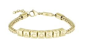 Lacoste Originálny pozlátený náramok pre mužov Script 2040522