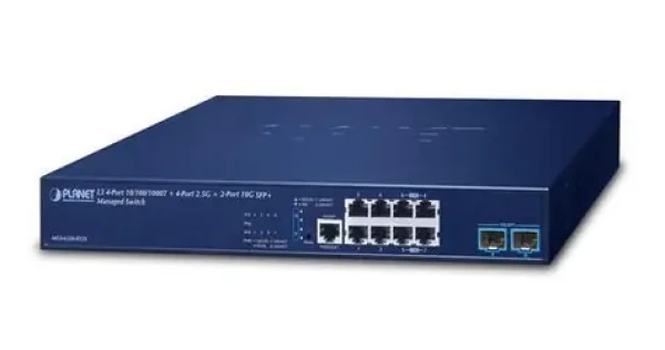 Planet MGS-6320-8T2X / Switch / L3 Managed / 8x GbE RJ45 / 4X 2,5G RJ45 / 2x SFP+ 10G (MGS-6320-8T2X)