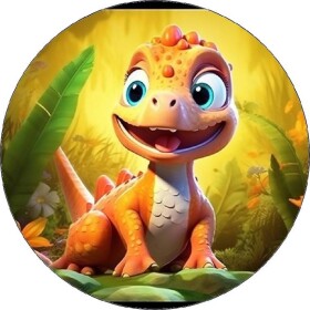 Jedlý papier dinosaurus žltý 19,5 cm - Pictu Hap - Pictu Hap