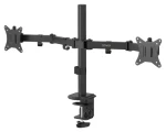 Savio UM-03 čierna / Stolný držiak pre 2 monitory / 17-32" / VESA 100x100 / naklápací, otočný (UM-03)