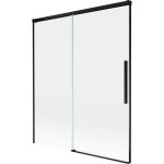 MEXEN/S - Rox vaňová zástena 2-krídlová posuvná 140 x 150, transparent, čierna 8C9-140-001-70-00