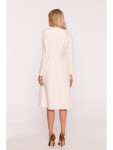 S414 Šaty s mašľou - slonovinová kosť EU M