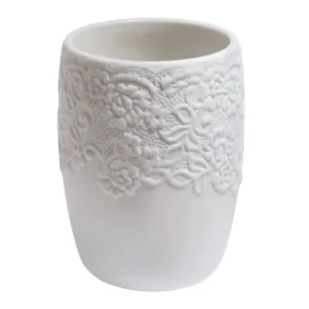 Spirella COSY kelímok na zubné kefky biely / porcelán (3478680074753)