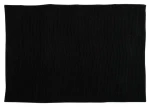 MSV CHENILLE čierna / Kúpeľňová predložka / mikrovlákno / protišmyková / 50 x 80 cm