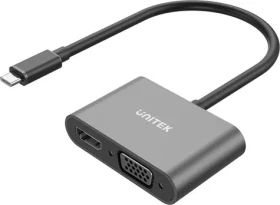 Unitek Adaptér USB-C na HDMI a VGA / Adaptér / 4K / FullHD (V1168A)