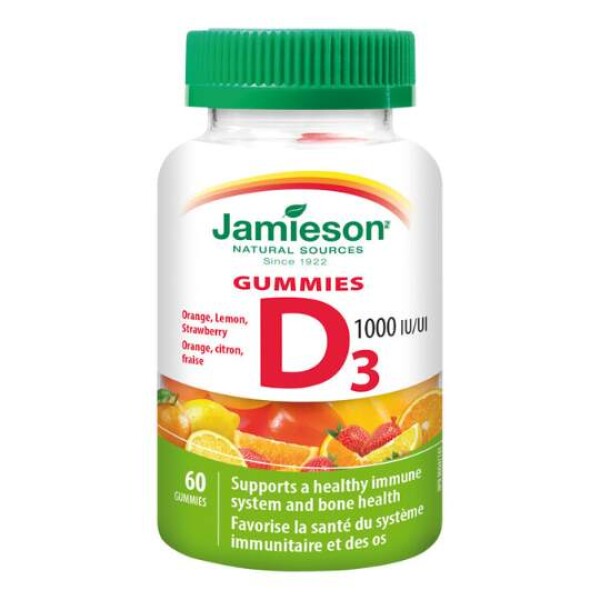 JAMIESON Vitamín D3 1000 IU gummies 60 ks