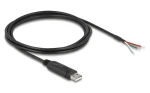 DeLock Kábel USB 2.0 Typ-A na RS-485 čierna / Adaptér / 2 m / FTDI FT232R (63509)