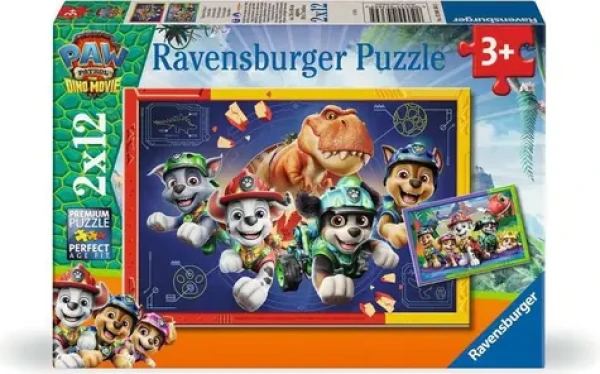 Ravensburger 120043645 Tlapková patrola: Dinosaurie film 2x12 dielikov