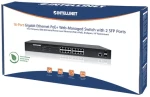 Intellinet Switch 16x GE PoE+ Web-Managed 2 SFP-Ports/Switch/16- Port /1000 Mbps/16x PoE+/2x SFP/19" (561198)