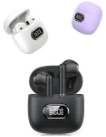 USAMS IA II15 fialová / Bezdrôtové slúchadlá do uší / Bluetooth 5.3 / LED displej puzdra (BHUIAII03)