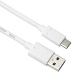 PremiumCord prepojovací USB 3.2 kábel s konektormi USB-C - USB-A 15 cm biela (ku31ck01w)