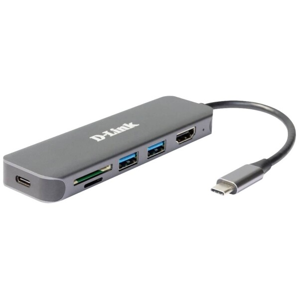D-Link DUB-2327 6 portů USB-C® (USB 3.1) MultiPort húb antracitová; DUB-2327