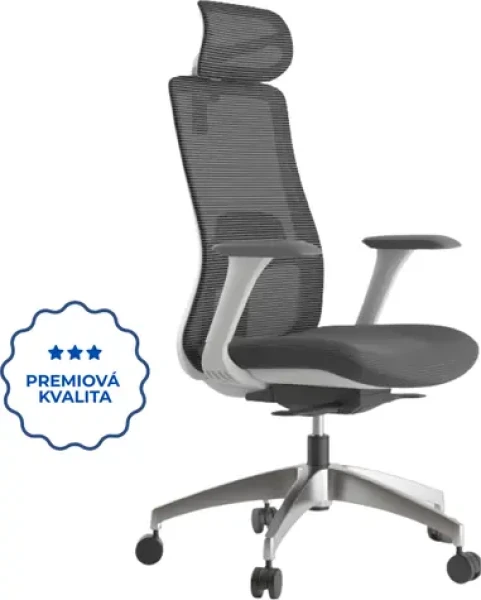 Mercury WISDOM svetlo šedá / Kancelárska stolička / Ergonomická / Synchrónna mechanika / Nosnosť 150 kg