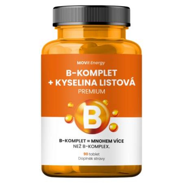 MOVit B-Komplet + Kyselina listová PREMIUM 90 tabliet