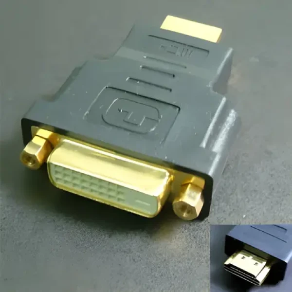 Logo HDMI - DVI-D (24+1) čierna / Redukcia / Pozlátené konektory / Dual link / Full HD (29367)