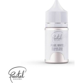 Dekoratívna airbrush perleťová farba tekutá Fractal - Pearl White (33 g) - dortis - dortis