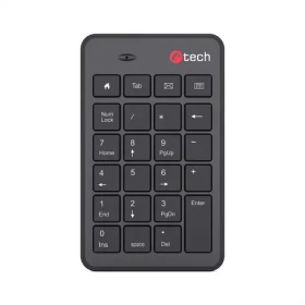 C-tech KBN-02W bezdrôtová numerická klávesnica čierna (8954125015772)