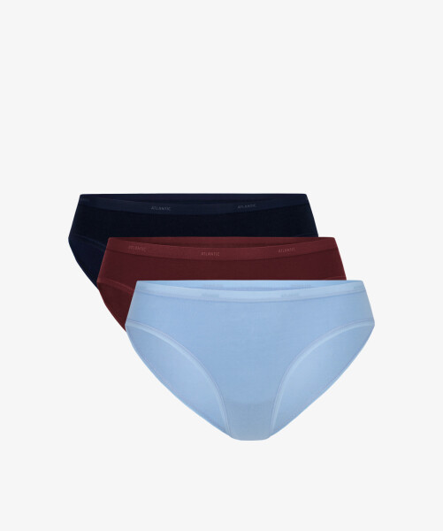 Dámské kalhotky ATLANTIC 3Pack - tmavě modré/vínové/světle modré XL