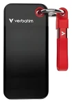 Verbatim Pocket SSD 256GB čierna/červená / Externý SSD / USB-C / čítanie: 10 000 MB/s / zápis: 10 000 MB/s (32417)