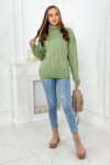 Sveter s rolákom S24-9 dark mint - Kesi UNI