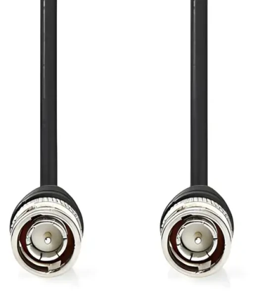 Nedis BNC video kábel čierna / Kábel / BNC - BNC / 75 Ohm / 1 m / PVC (CVGL01000BK10)