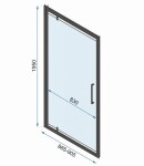 REA/S - Sprchová kabína Rapid Swing Chrome Dvere: 90 x Sprchová zástena: 90 KPL-09119