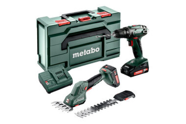 Metabo 685186000 / Sada Aku náradie: nožnice na kríky SGS 18 LTX Q + Aku skrutkovač BS 18 / 2x 18 V/2 Ah / kufor + nabíjačka (685186000)