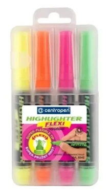 Centropen Zvýrazňovače Flexi Neon 4ks (135847)