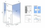 REA - Sprchový kút Fargo 90x90 zlatý REA-K4903